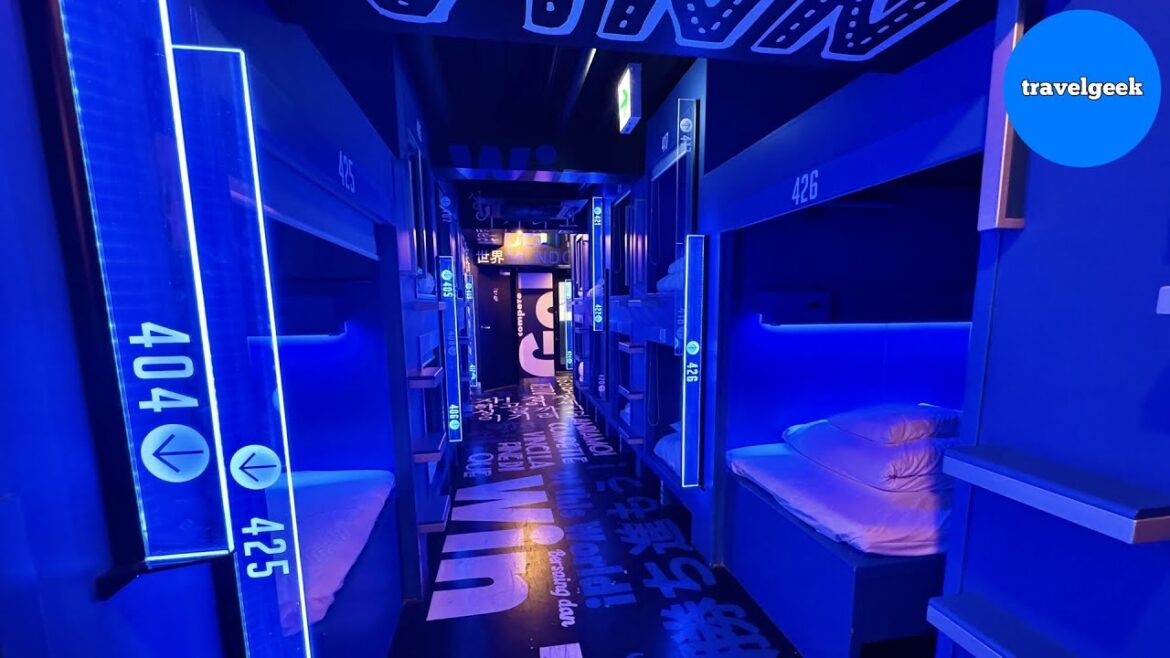 Trying $14 Cheapest Capsule Hotel in Osaka Japan like Tron | Esports Hotel e-ZONe