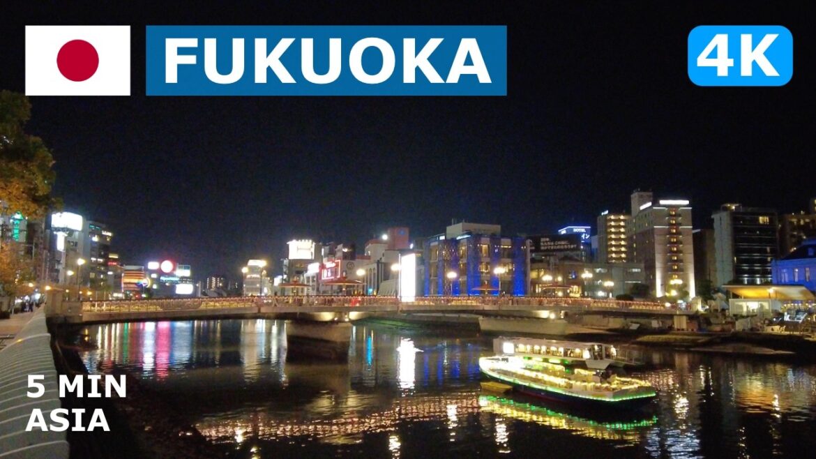 🇯🇵 Japan - Fukuoka: 5 Minutes Walking Tour - 4K