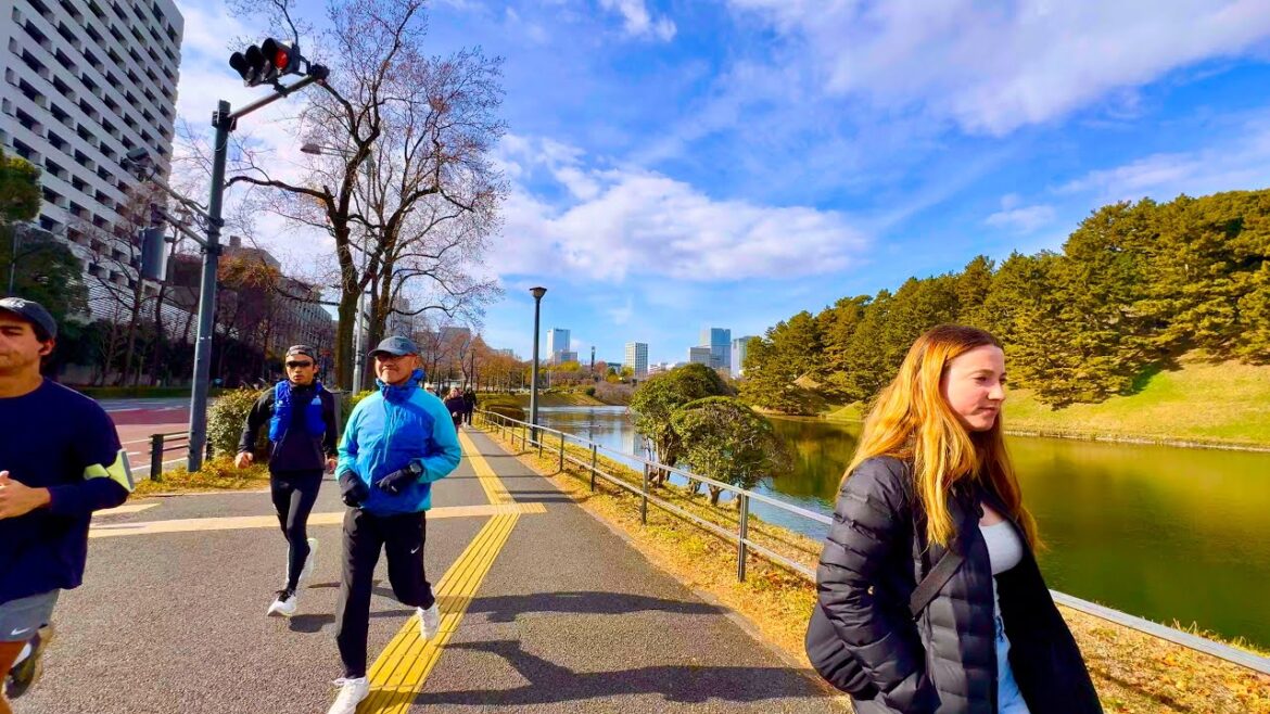 [4K] Round Walking Tour Around The Imperial Palace. Tokyo, Japan.