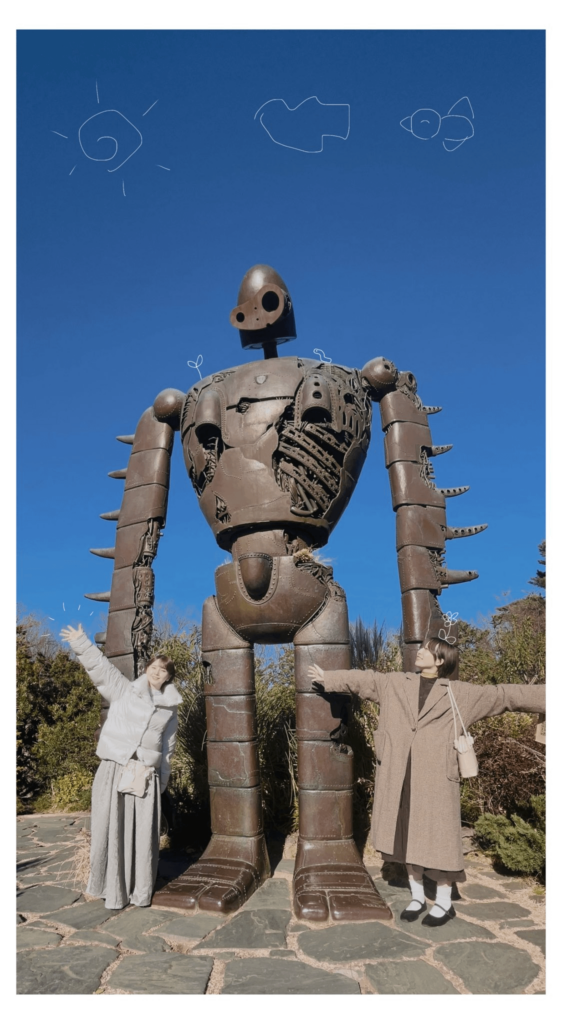 Kito Akari and Hinata Minami at the Ghibli Museum
