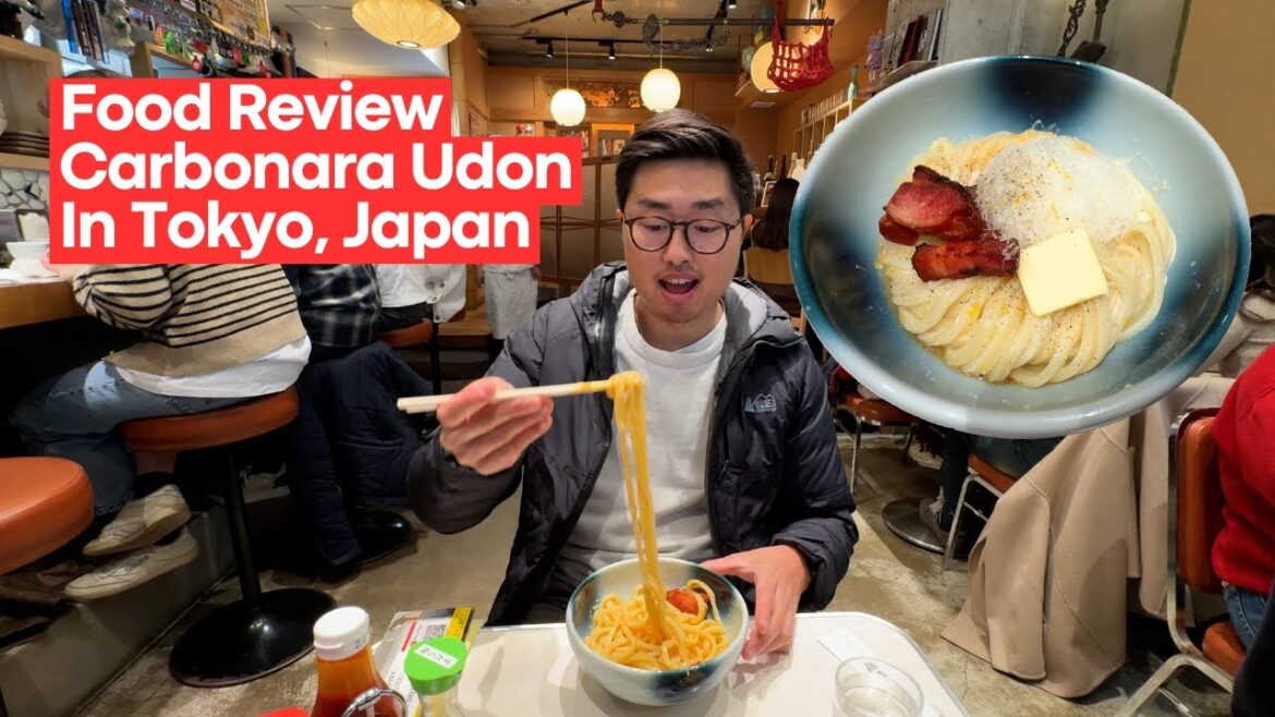 I tried the viral Carbonara Udon Noodles in Tokyo! I tried the viral Carbonara Udon Noodles in Tokyo!