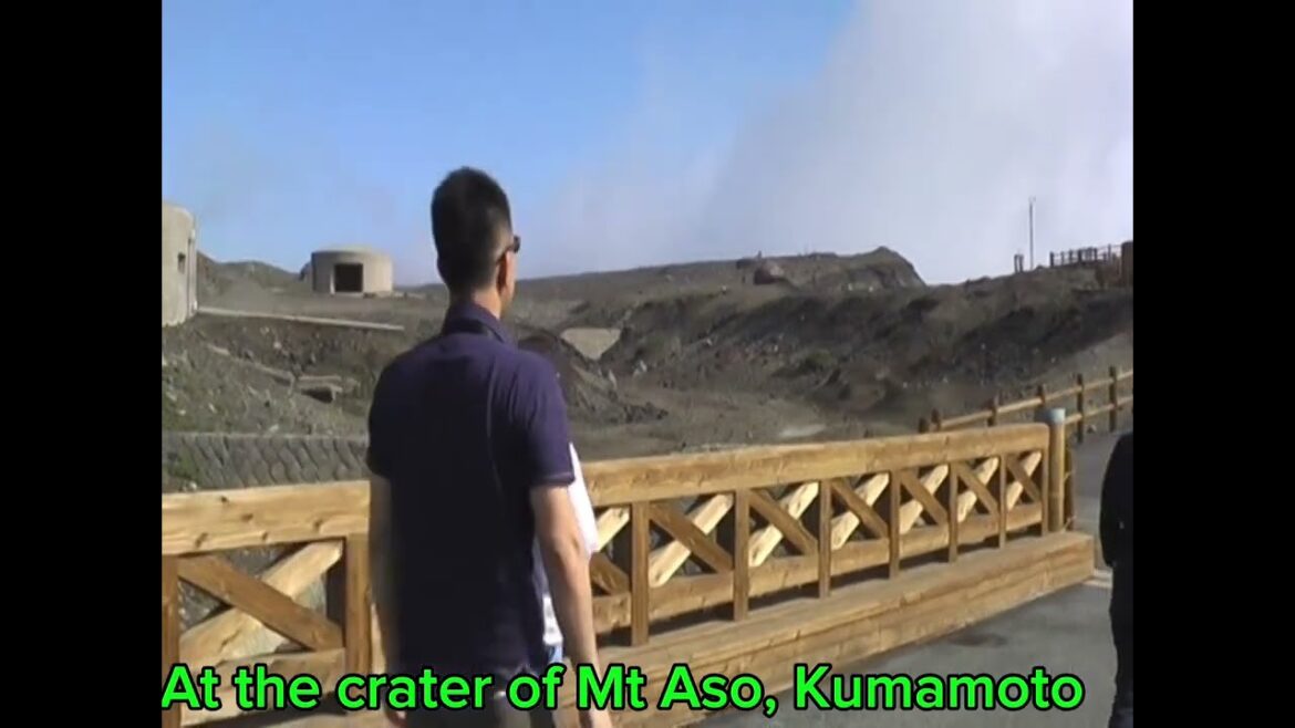 At the crater of a volcano