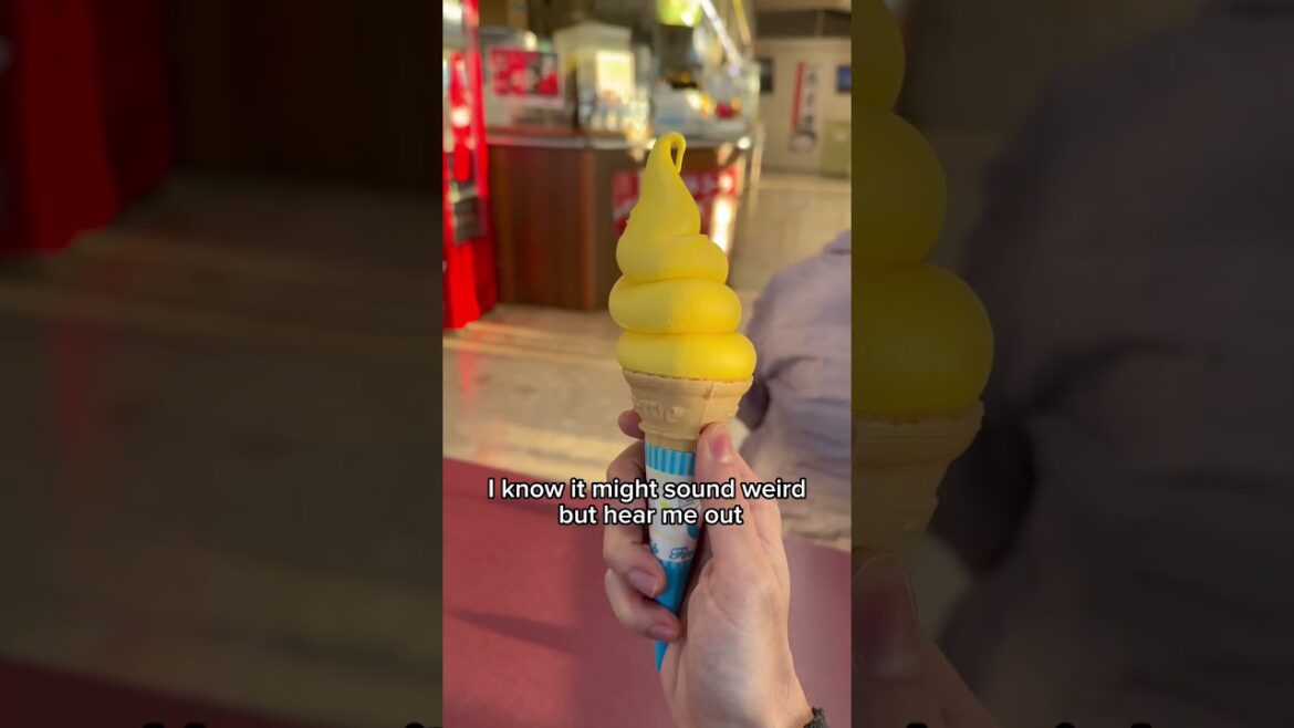 love this egg soft serve 🍦 #japantravel #dessert #shorts