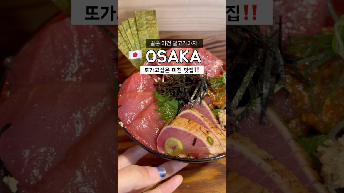 오사카 맛집 다시가고싶은 숨겨진 찐맛집 참치덮밥 초밥 #오사카맛집 #오사카여행 #일본여행 #일본현지인맛집 #osaka