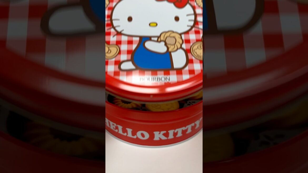 Hello Kitty Butter Cookie Tin Caramel Cream Cookie Japanese Candy #shorts