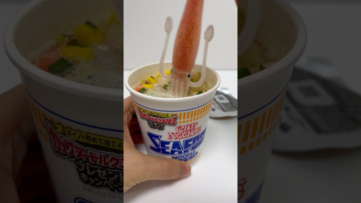 Cup Noodles Squid Fork and MH Grilling Meat Timer #shorts