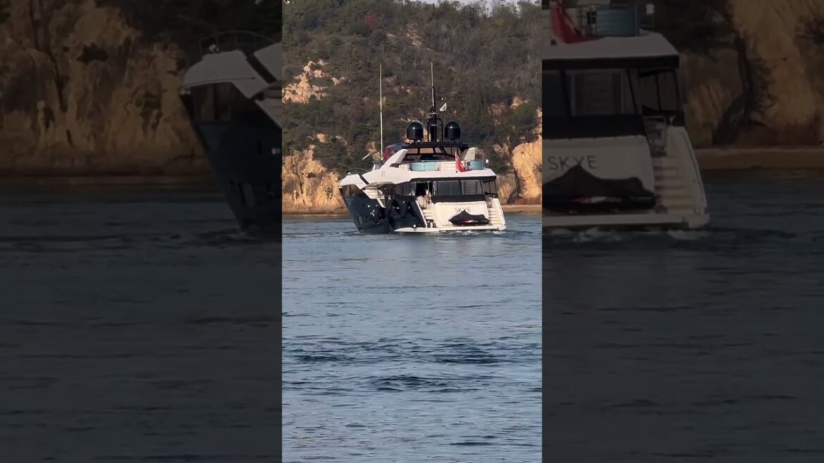 【高級クルーザー、SKYE】香川県香川郡直島町宮浦港にて（2024.12.30）後ろ姿と横からのみ