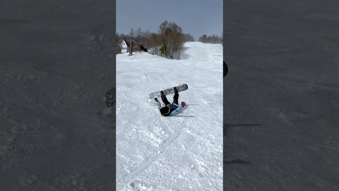 【モデルさん大転倒😱🤣😂泉ヶ岳スキー場🏂】スマホ向け動画