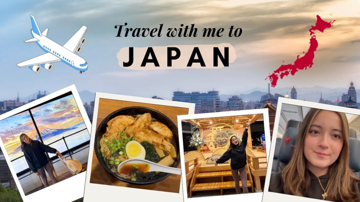 TRAVEL WITH ME TO JAPAN || airport vlog + 14 hour flight + amazing food