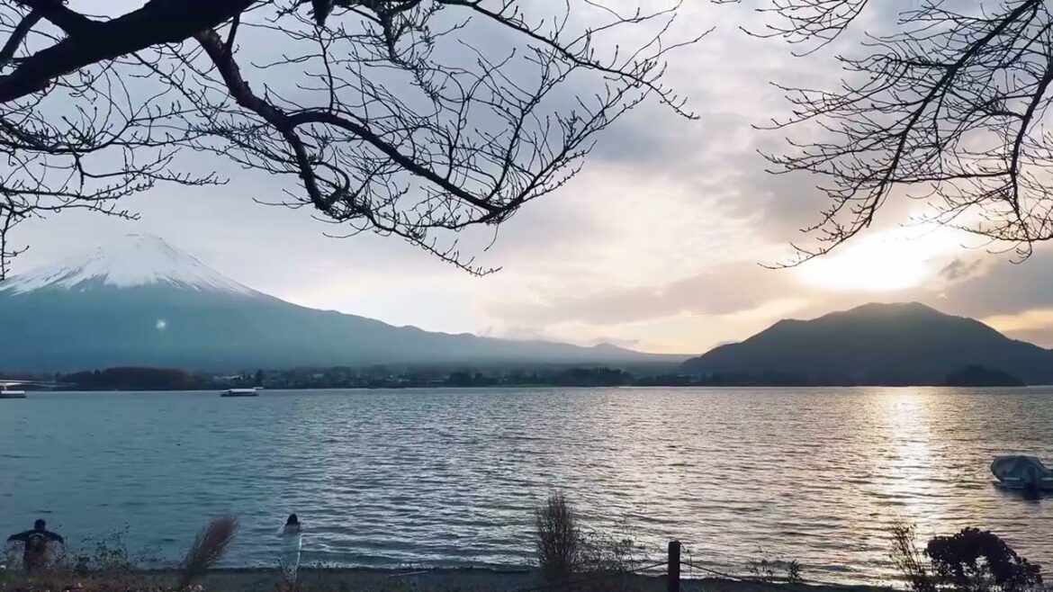 Mount fuji view from lake kawaguchi