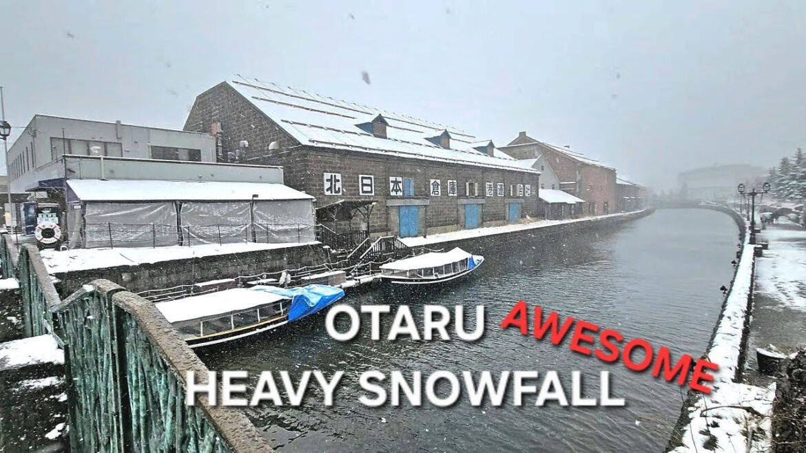 2024.12.05 Japan OTARU Snow - A Scenic Adventure Otaru Station to Otaru Canal Snowfall HOKKAIDO