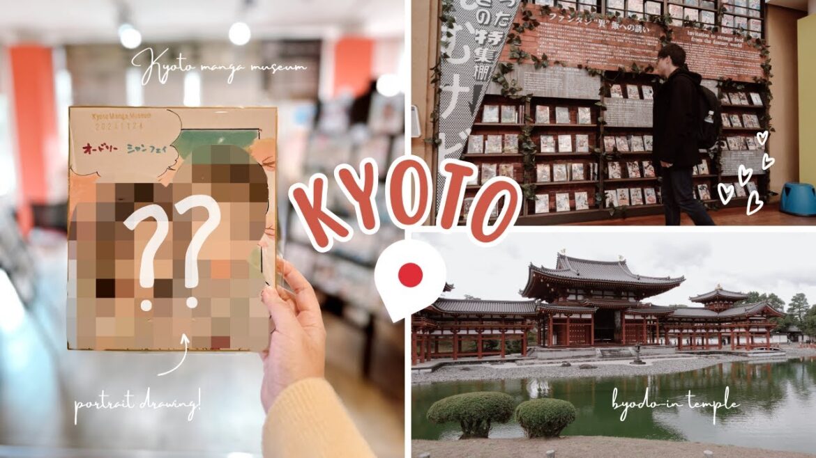 KYOTO VLOG 🇯🇵🌱 | Part 2 - byodo-in, tofuku-ji, getting our portraits drawn at kyoto manga museum! 🎨✨