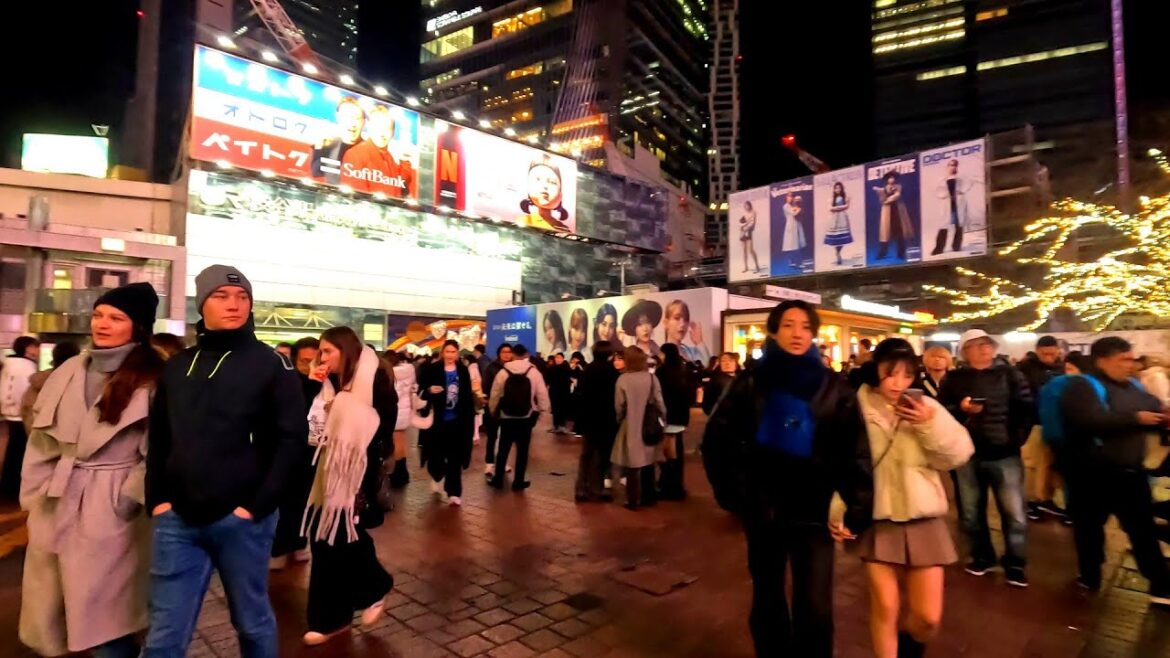 [4K] Night Walking tour in Shibuya. Tokyo, Japan.