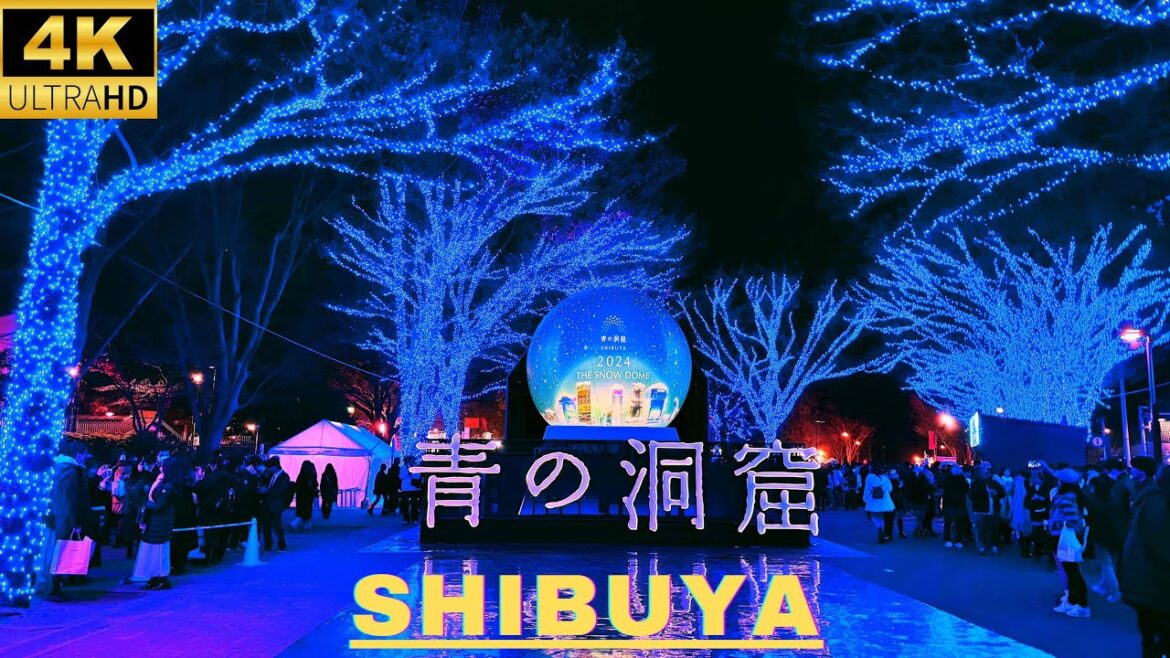 Tokyo’s Most Romantic Illumination//Blue cave lights// Shibuya walking tour// [4KHDR] #RANA KEDAR