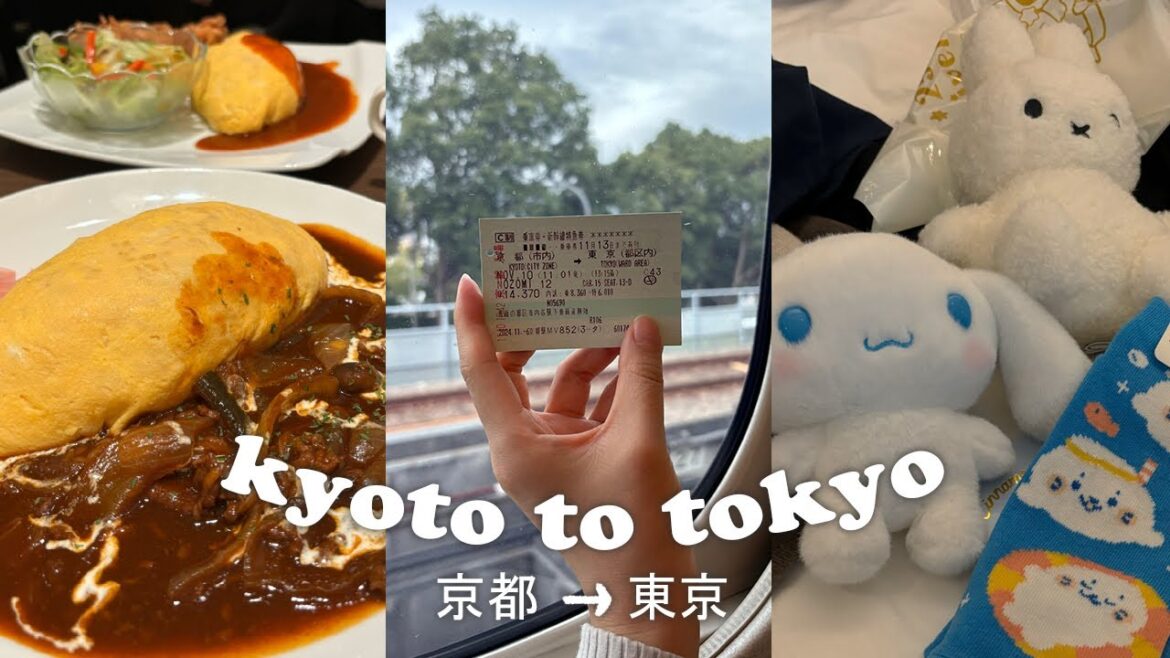 🚅 Kyoto to Tokyo Journey 🗻 | JAPAN VLOG | Tsumugi Cafe | Sanrio | Shinkansen | Mt Fuji | Omurice