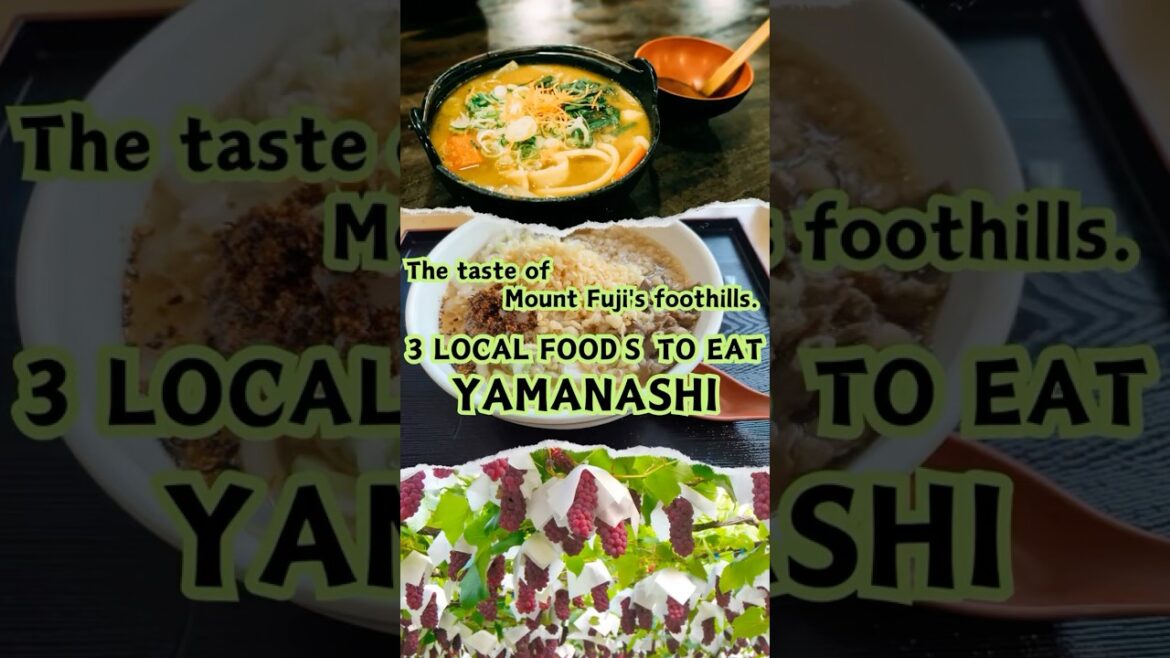 【YAMANASHI-food-Nice Trip Japan】 3 LOCAL FOODS TO EAT - The taste of Mount Fuji's foothills