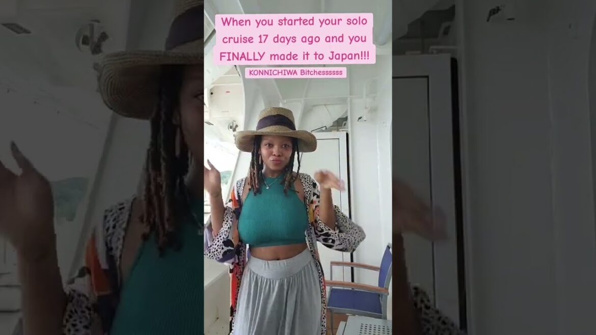 I Made It To JAPAN!!! Full-time Solo Female Travel - Carnival Cruise To Japan from California #short