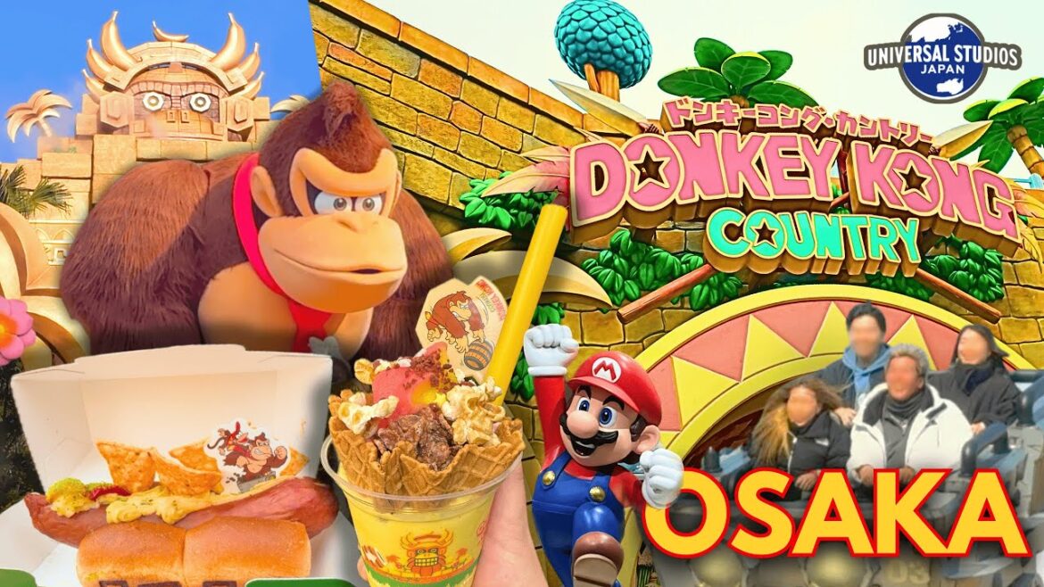 VISITING DONKEY KONG COUNTRY at Universal Studios Japan 🇯🇵 (eating all the Donkey Kong food)