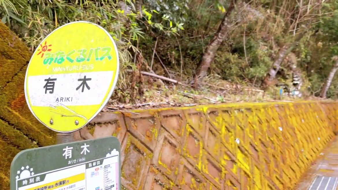 Japanese Countryside walk: Walking Around Ariki village of Minamata City, Japan.