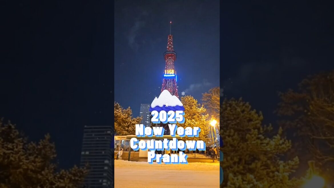 Got pranked at Sapporo TV Tower! 🎆 The 2025 countdown ended like this 😂❄️ #NewYear2025 #Sapporo