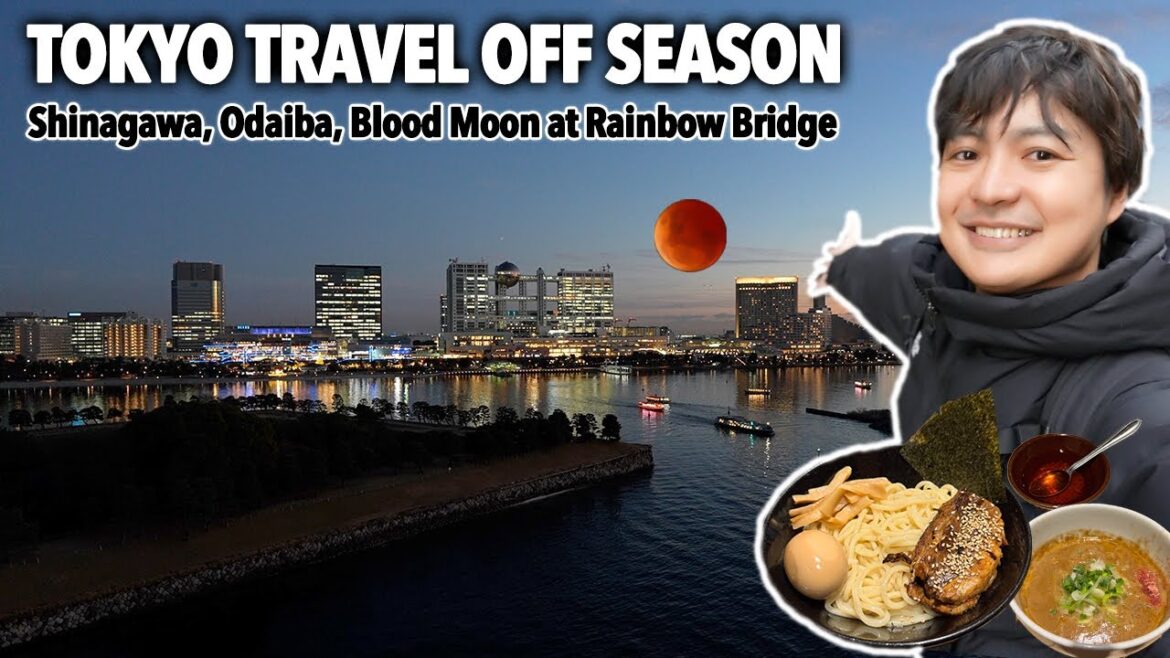 2025 My Favorite Odaiba Spot was Gone.. Blood Moon at Rainbow Bridge, Shinagawa, and Tsukemen Ep.544