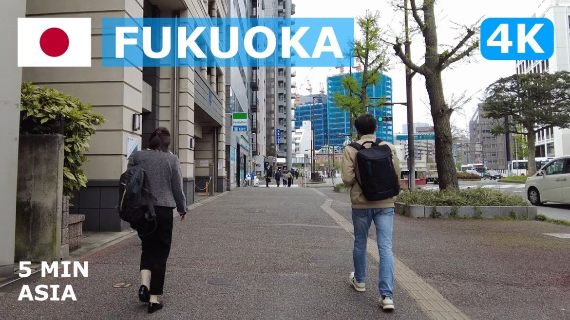 π―π΅ Japan – Fukuoka: 5 Minutes Walking Tour – 4K π―π΅ Japan - Fukuoka: 5 Minutes Walking Tour - 4K
