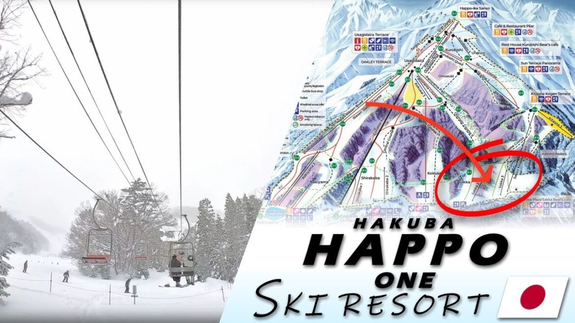 Hakuba Happo One | Sakka Chairlift Ride & Skiing | Japan