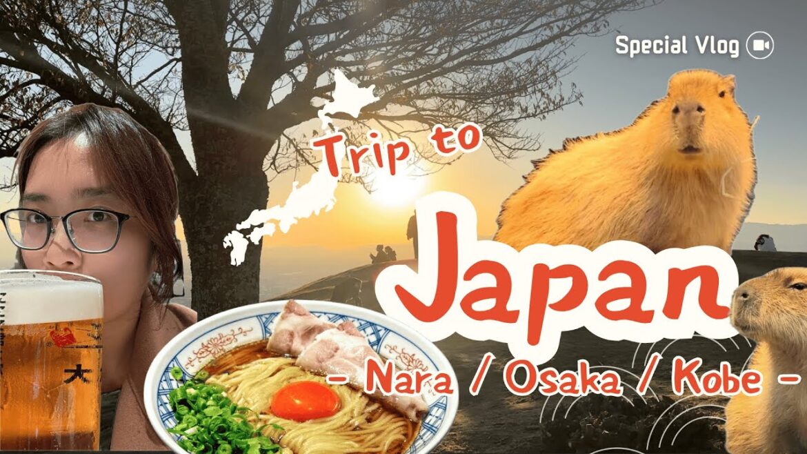 Travel Vlog | Exploring Nara, Osaka & Kobe’s Best Eats & Sights 🏯🍜