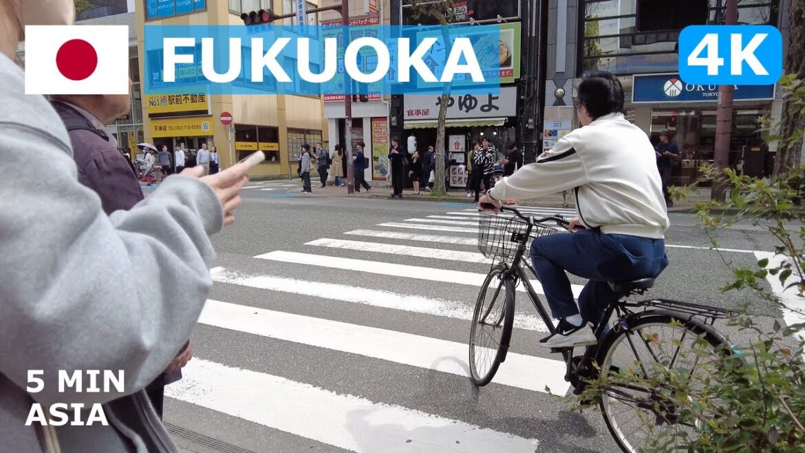 π―π΅ Japan – Fukuoka: 5 Minutes Walking Tour – 4K π―π΅ Japan - Fukuoka: 5 Minutes Walking Tour - 4K