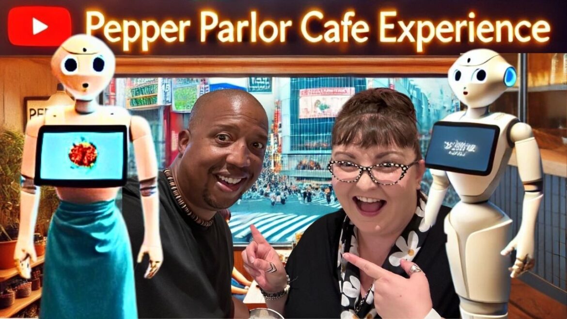 We Explore Coolest Cafe in Tokyo, Japan! 🇯🇵  (We Dance, Sing & Chat with Pepper the Robot 🤖)