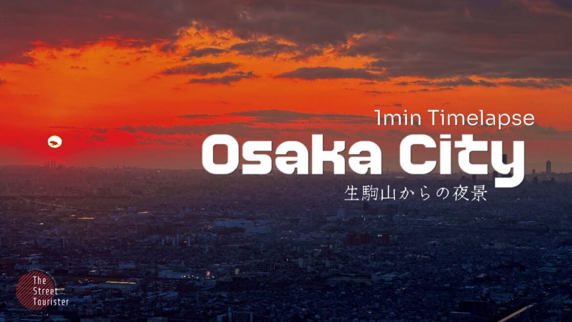 1min Timelapse OSAKA CITY Sunset Tour 大阪の景色