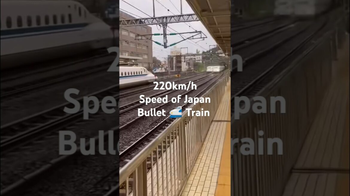 220KM/H speed of Japan bullet Train #shorts #viralvideo #youtubeshorts #trainding #japan
