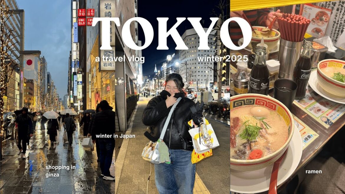 JAPAN VLOG 🍜 flying to Tokyo, Ginza shopping, ramen & stationaries, winter season in Tokyo 🇯🇵
