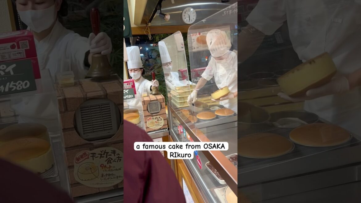 “Osaka’s Most Famous Cake: A Bite of Pure Delight!”#osakajapan #shorts #travel #osakajapan