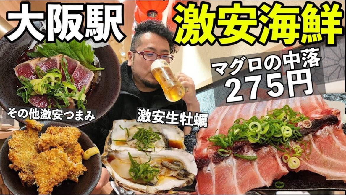 大阪駅で激安海鮮1人飲み【水産卸売直営酒処 花神 第2ビル市場】#大阪グルメ #居酒屋 #マグロ 大阪駅で激安海鮮1人飲み【水産卸売直営酒処 花神 第2ビル市場】#大阪グルメ #居酒屋 #マグロ