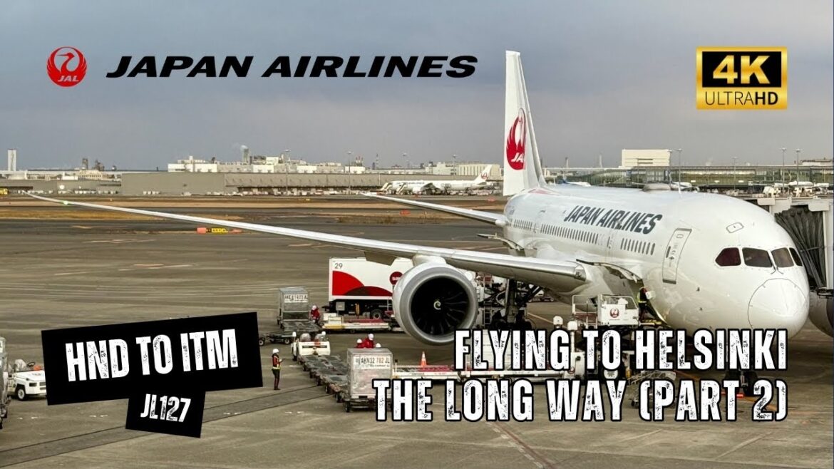 JAPAN AIRLINES B787-8 JL127 Class J (Domestic Business Class) – Tokyo (HND) To Osaka (ITM) (4K) JAPAN AIRLINES B787-8 JL127 Class J (Domestic Business Class) - Tokyo (HND) To Osaka (ITM) (4K)