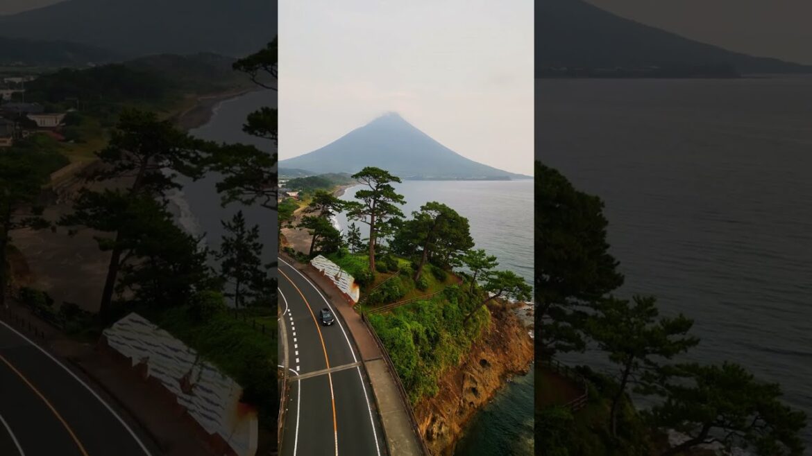 Aerial View of Sebira Nature Park and Kaimondake Observatory, Japan 🌿 Aerial View of Sebira Nature Park and Kaimondake Observatory, Japan 🌿