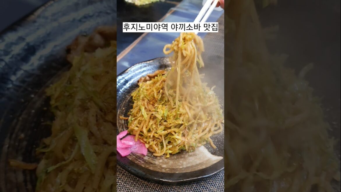 시즈오카 후지노미야역 맛집, 니지야미미 야끼소바 오코노미야끼가 맛있어요^^ 7명쯤 들어갈만한 협소한 공간, 모자가 운영하는 작은 가족식당입니다~
