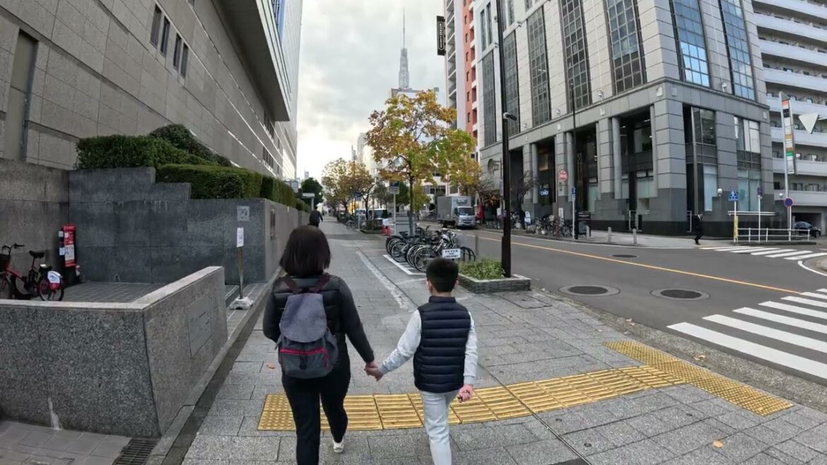 Nagoya - Walking to Mirai Tower / Sakae St / Oasis21 -  6 Dec 2024