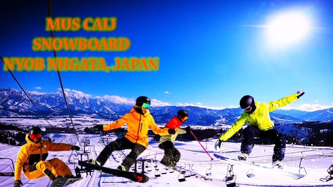 Hnub no coj peb mus caij snowboard ua si nyob teb chaws Zij Pees (Japan)