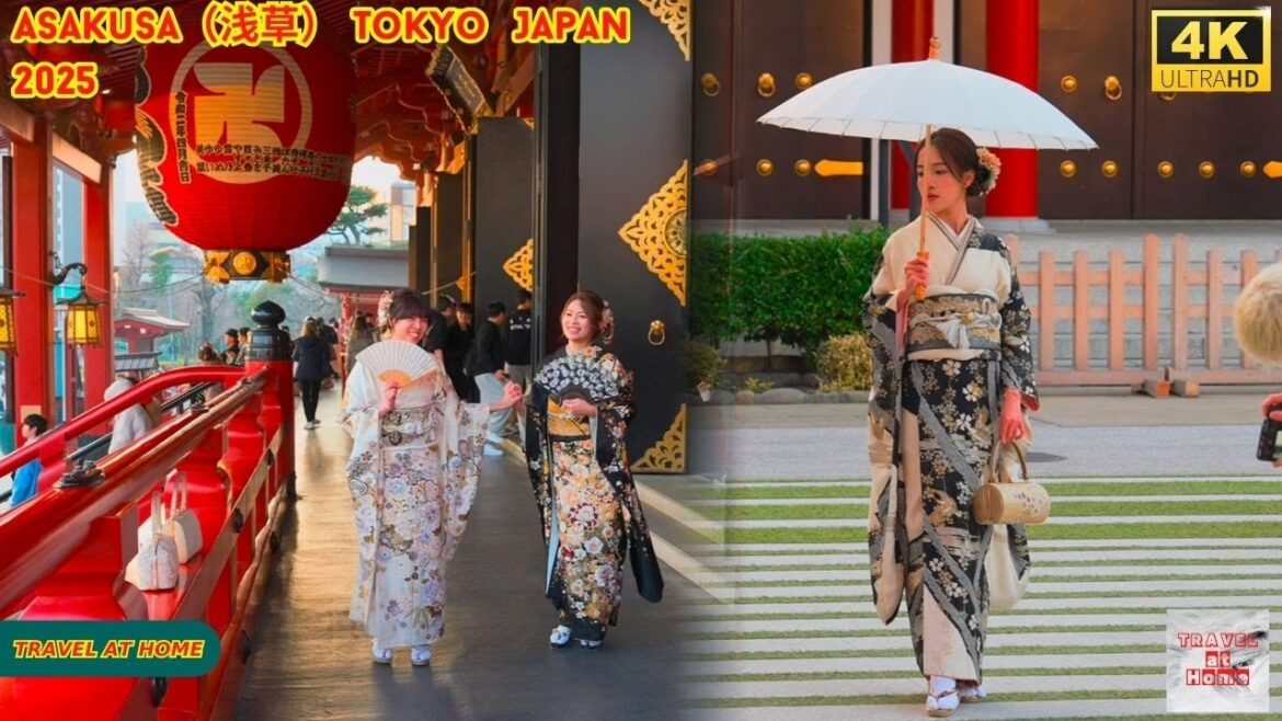 4k hdr japan travel 2025 | Walk in Asakusa（浅草）Tokyo japan |  Relaxing Natural City ambience