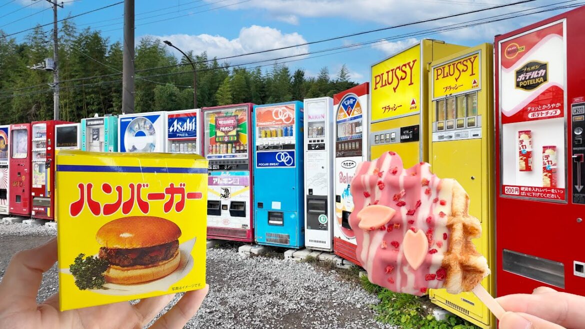 Japan’s Biggest Retro Vending Machine Wonderland – Over 100 Machines 🍔 🍭 🍜 🥤