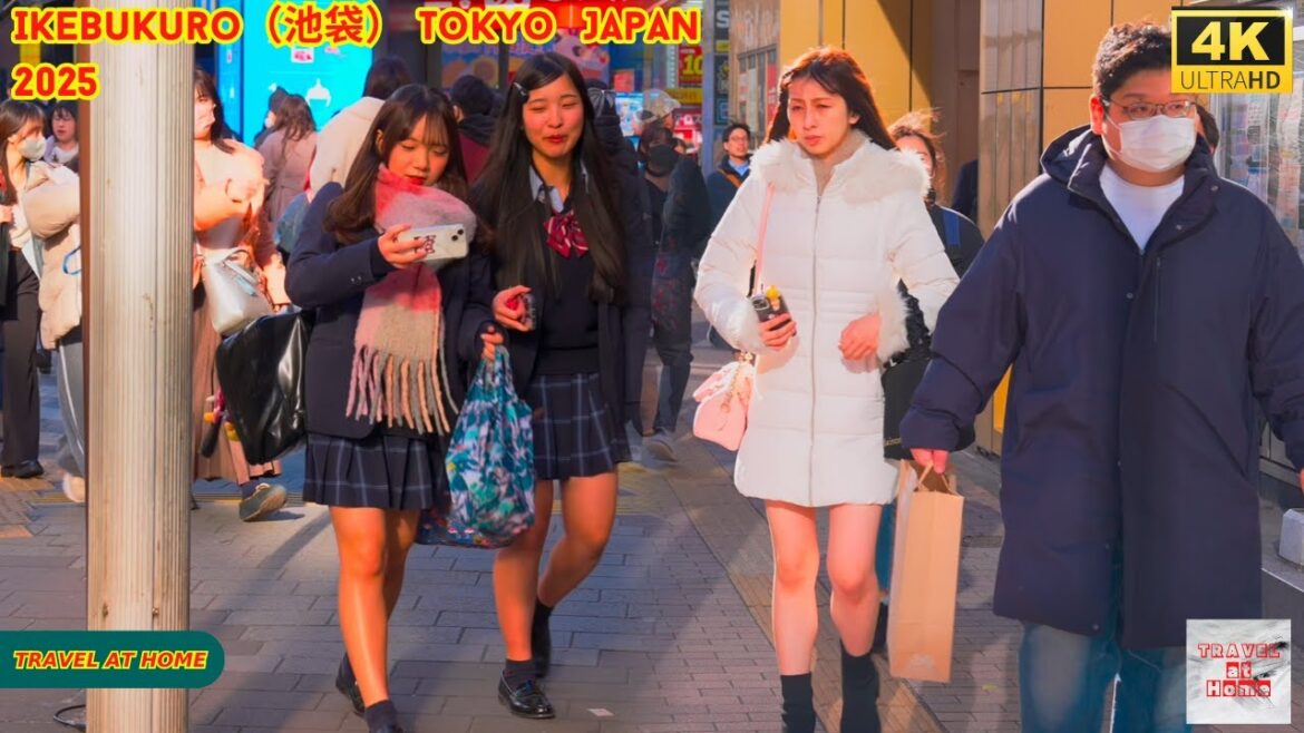 4k hdr Japan travel 2025 | Walk in Ikebukuro（池袋） Tokyo Japan |  Relaxing Natural City ambience