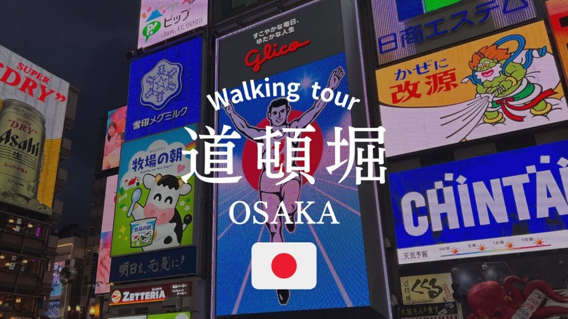 【大阪ミナミ】観光客に大人気の道頓堀周辺を散歩｜グリコサイン｜心斎橋｜黒門市場｜Walk in Japan, Osaka, Namba, Dotonbori, Walking Tour