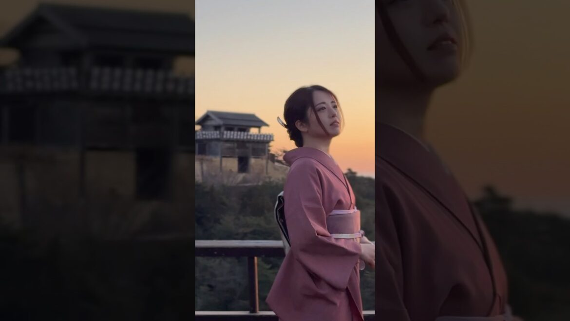 【鬼ノ城】Japanese castle-着物で山城登ってきた- #japan #kimono #城