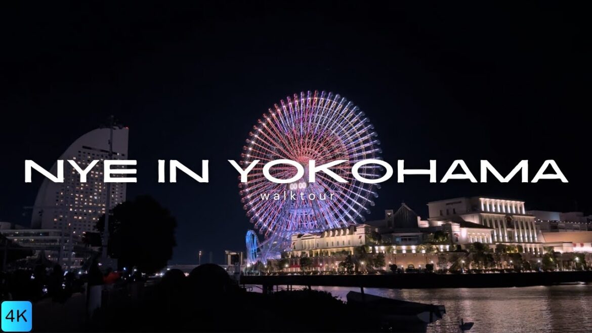 Ambient NYE Walk Tour in Yokohama, Japan - Walking Tour 4K