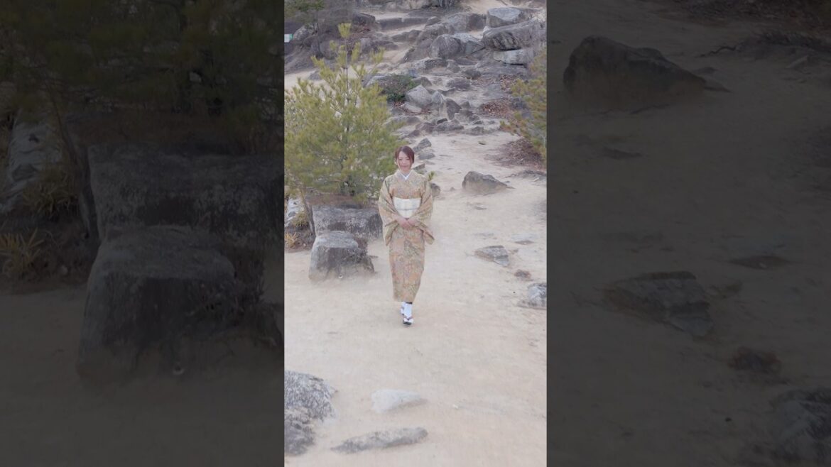 【鬼ノ城】Japanese castle-着物で山城登ってきた- #japan #kimono #城