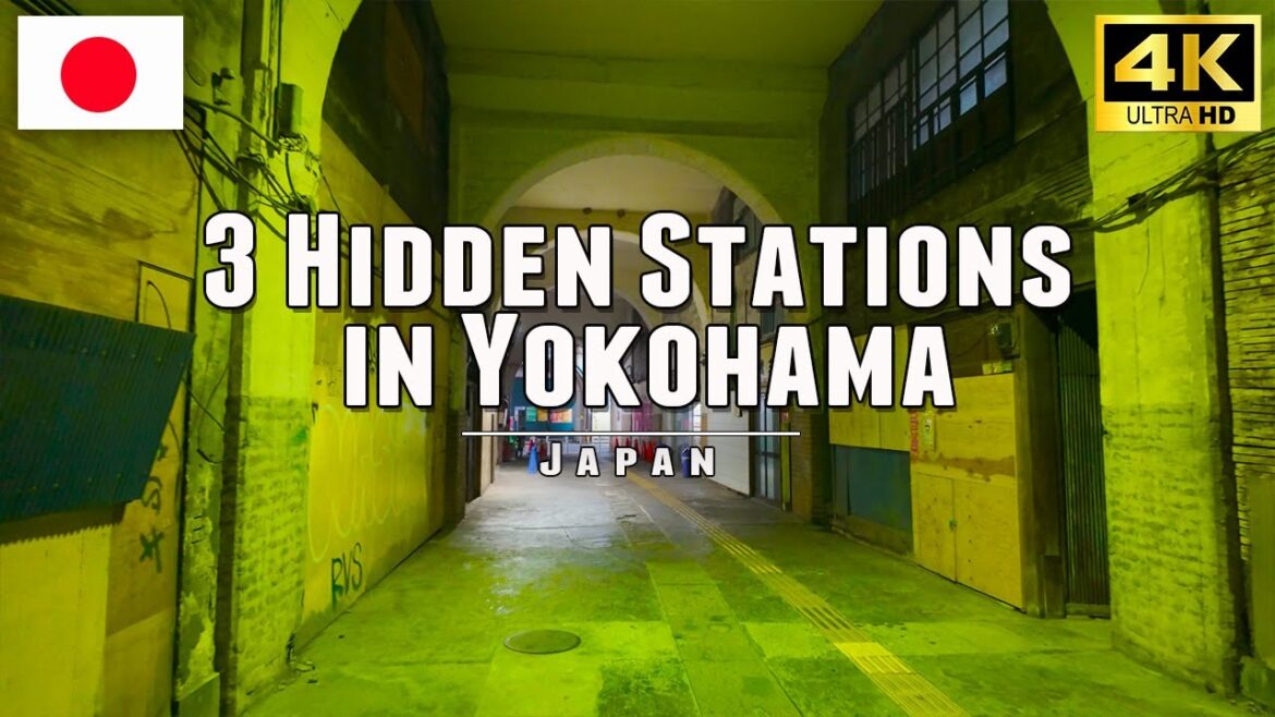 Japan Yokohama walk - Explore the Enigmatic Train Stations and Devil's Crossing • 4K UHD