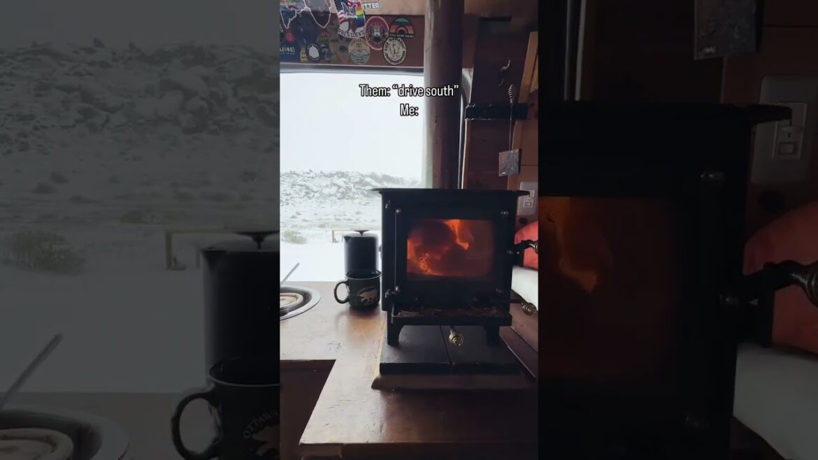 Winter Storm in a Van! ❄️ #vanlife #offgrid