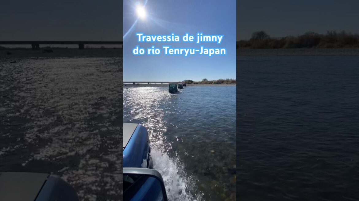 Travessia de jimny do rio Tenryu Hamamatsu no Japão -brasileiros pelo mundo..